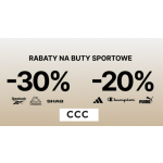 Rabat na buty sportowe -20% i -30% w CCC