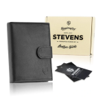 Skórzany portfel męski STEVENS z blokadą RFID za 59,99 zł na Allegro