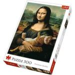 Puzzle Trefl 500 el. Mona Lisa i kot Mruczek za 16,28 zł w Empiku