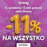 11% rabatu przy zakupie min. 2 produktów w Sinsay