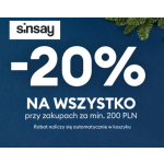 -20% rabatu na całe zakupy przy MWZ 200 zł