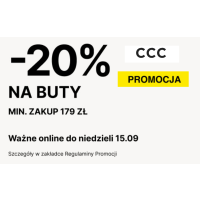 -20% rabatu na buty przy MWZ 179 zł w CCC