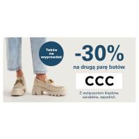 Kod rabatowy -30% na drugą parę butów w CCC