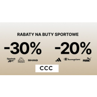 Rabat na buty sportowe -20% i -30% w CCC