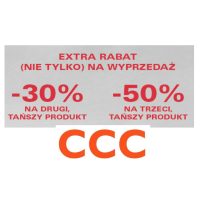 -30% na drugi tańszy produkt i -50% na trzeci najtańszy produkt w CCC