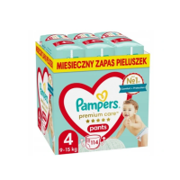 Pieluchomajtki Pampers Premium Care Pants roz. 4 (9-15 kg) 114 szt. za 129,99 zł na Allegro