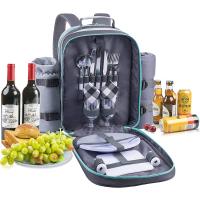 Zestaw piknikowy dla 2 osób: plecak piknikowy chłodzący + naczynia + koc za 80 zł na Amazon.pl