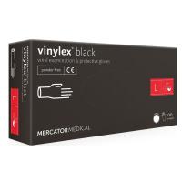 Mercator Medical rękawice diagnostyczne vinylex black roz. L 100szt. za 9 zł w Morele